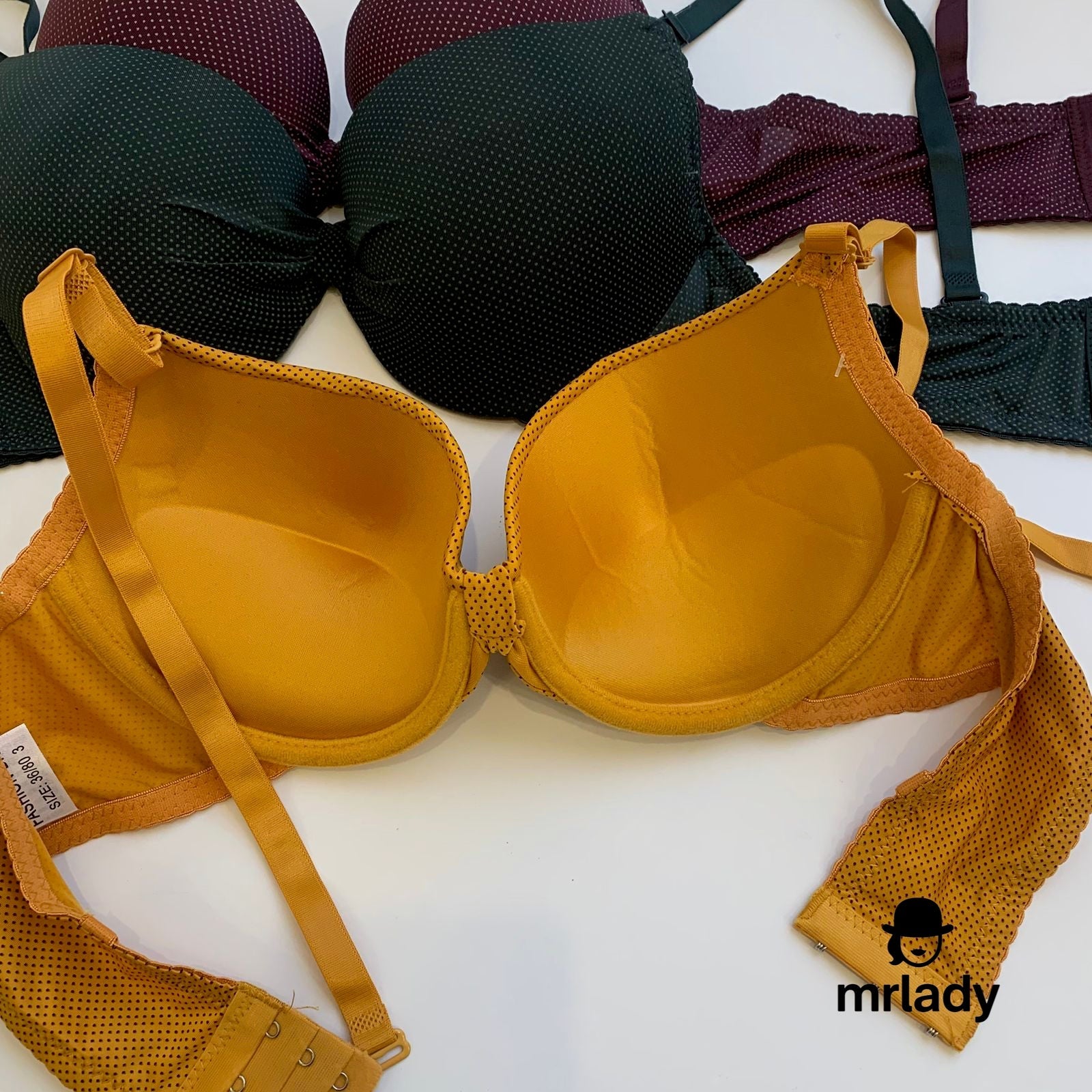 DOTTED LIGHT PUSH UP BRA SET