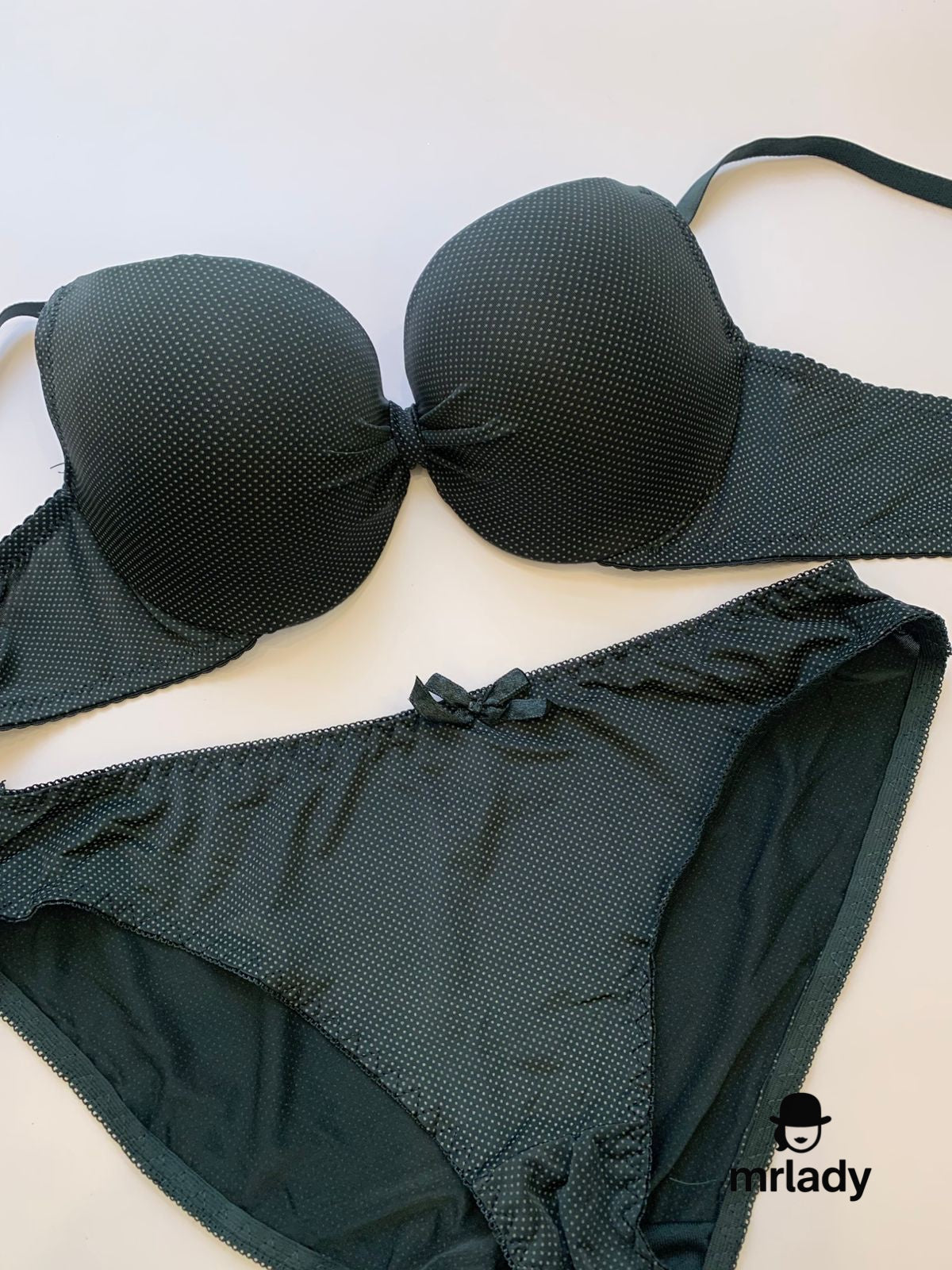 DOTTED LIGHT PUSH UP BRA SET