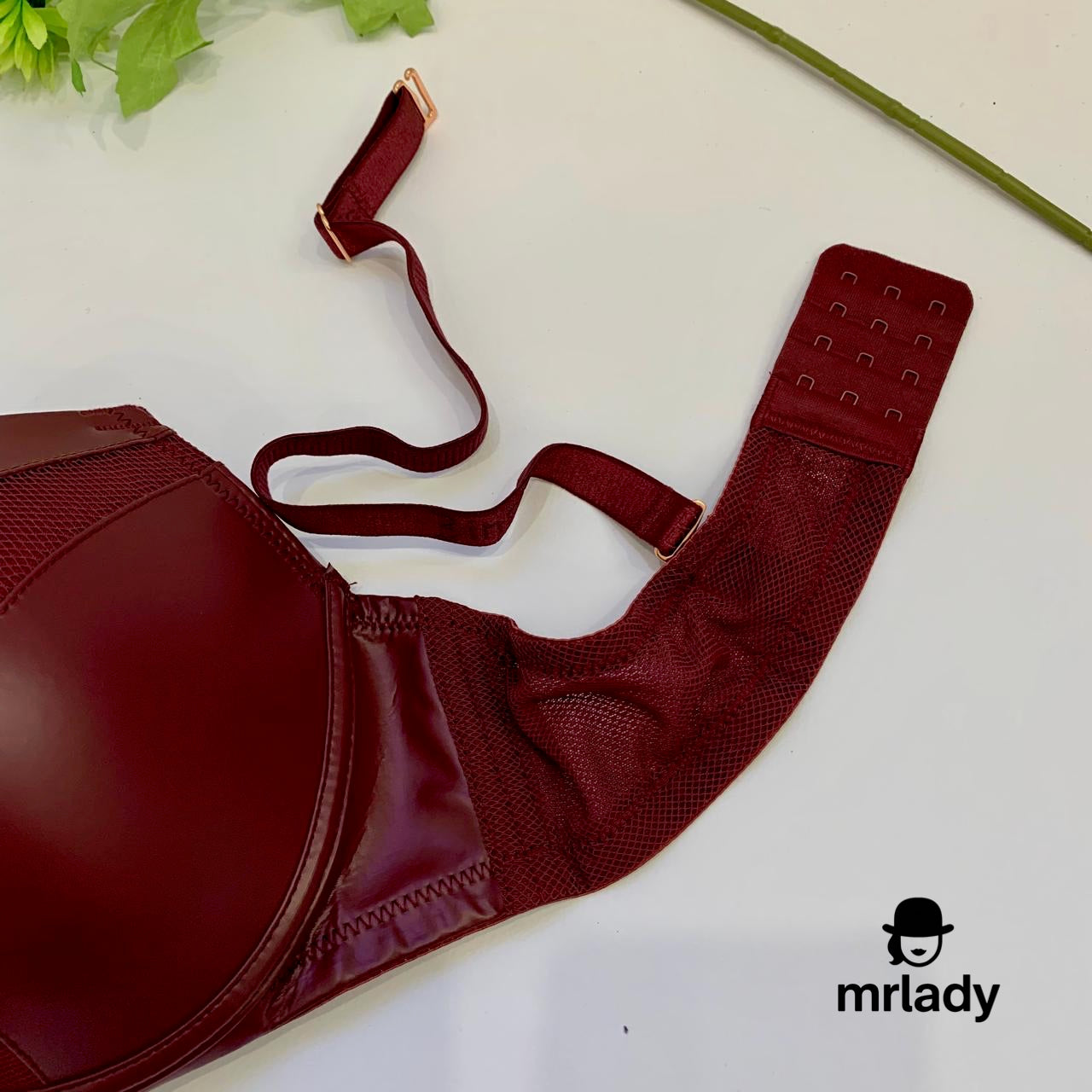 LEATHER THIN PAD BRA