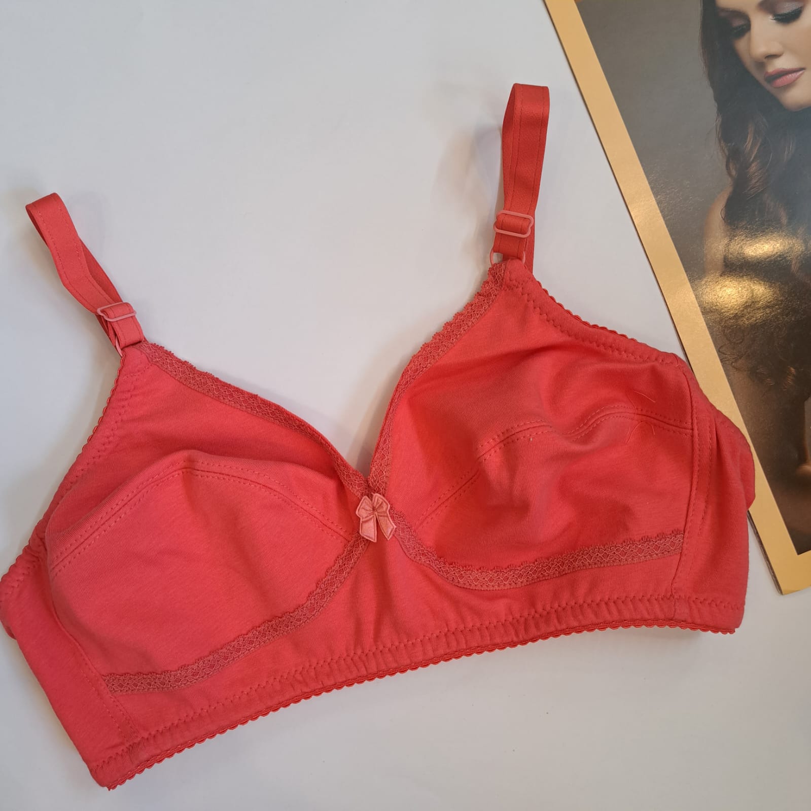 SOFT SUMMER FABRIC CROSS LACE BRA( pack of two)